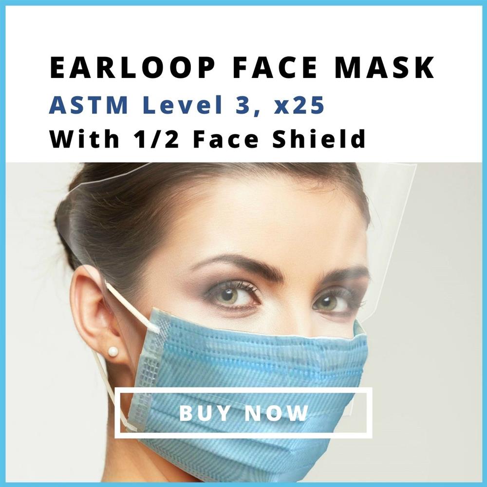 Earloop Face Mask, ASTM Level 3